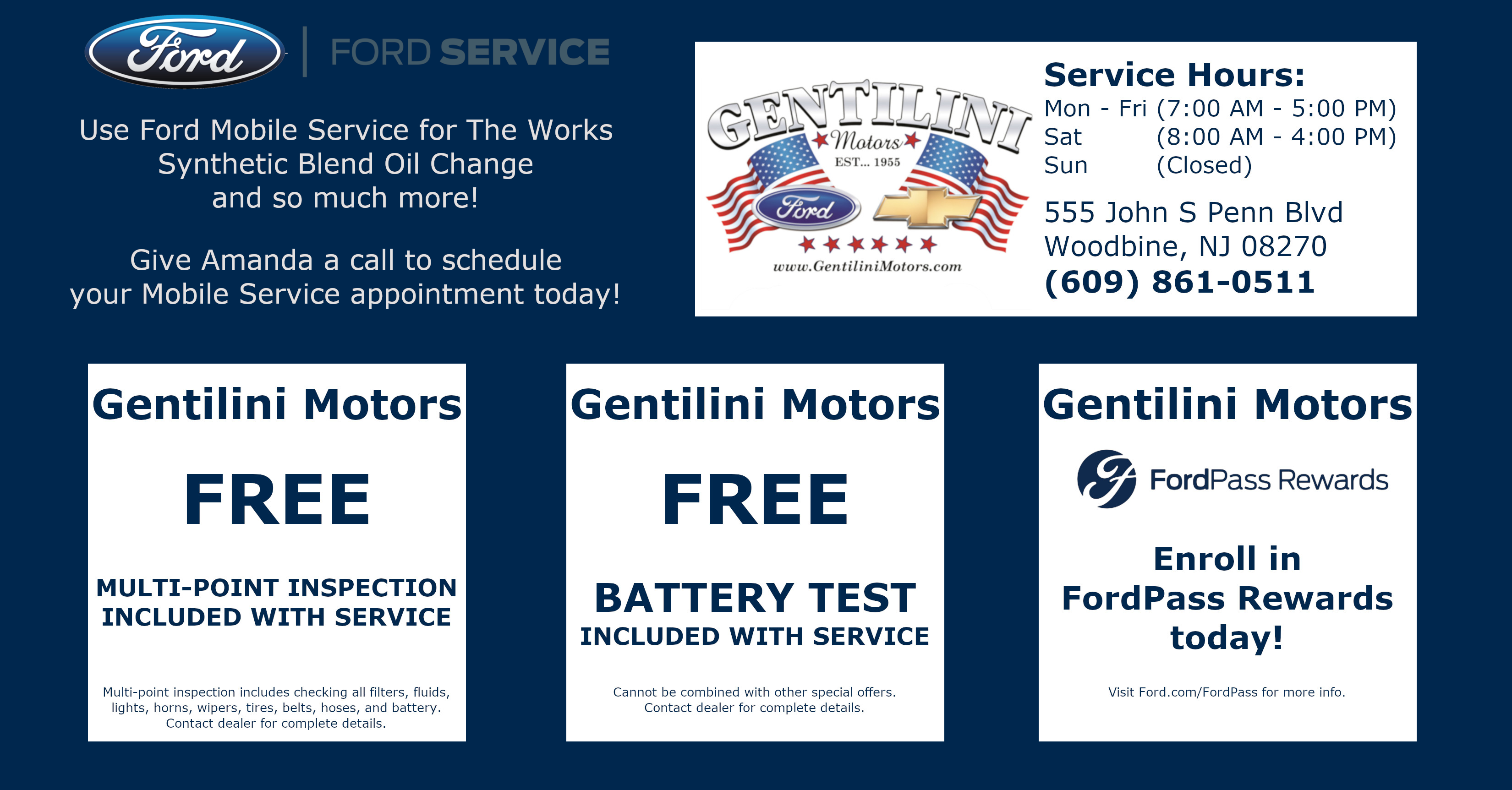 Image of Gentilini Motors Ford Mobile Service Flyer Back