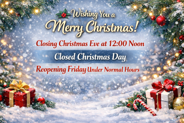 Christmas Holiday Hours
